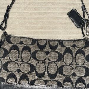 Coach Monogram Black and Gray Shoulder Bag